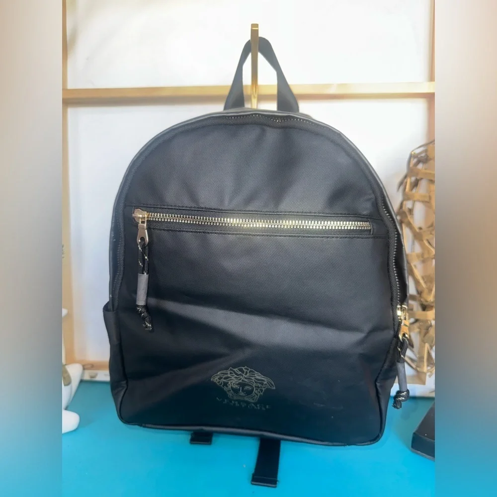 Versace Black and Gold Backpack